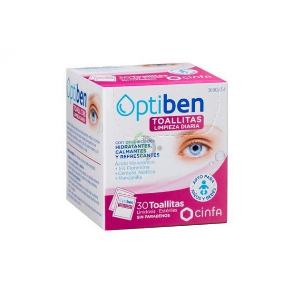 OPTIBEN TOALLITA CON LOCION LIMPIADORA HIGIENE 3