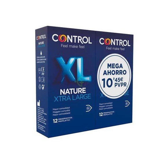 CONTROL NATURE XL PRESERVATIVOS 12 + 12 UNIDADES