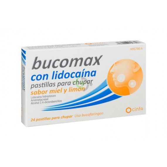 BUCOMAX LIDOCAINA 24 PASTILLAS PARA CHUPAR LIMON