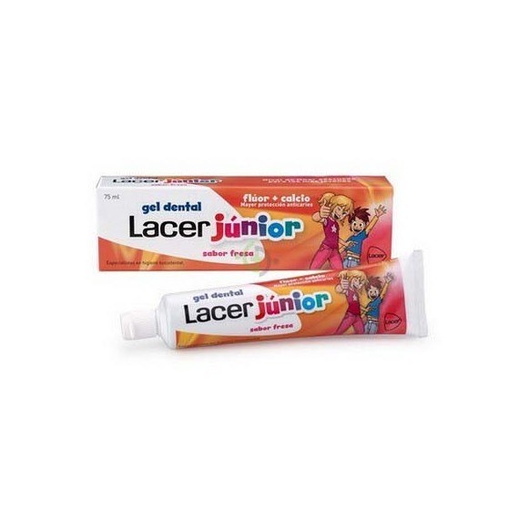 LACER JUNIOR GEL DENTAL 75 ML FRESA + REGALO