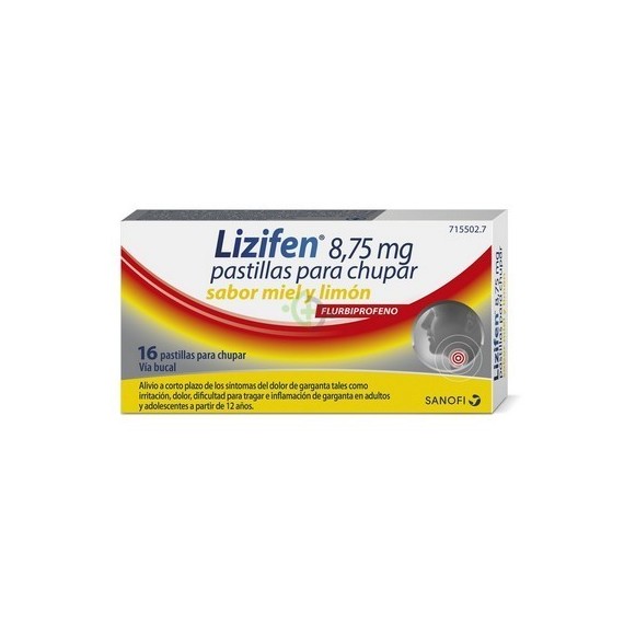 LIZIFEN 8,75 MG 16 PASTILLAS PARA CHUPAR (SABOR MIEL Y LIMON)