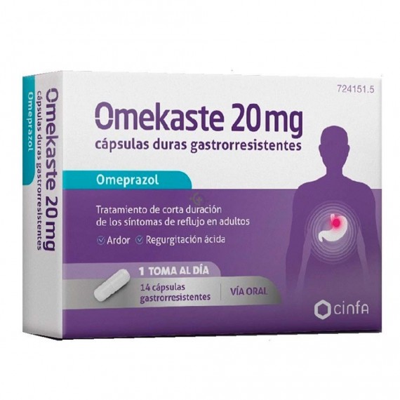 OMEKASTE 20 MG 14 CAPSULAS...