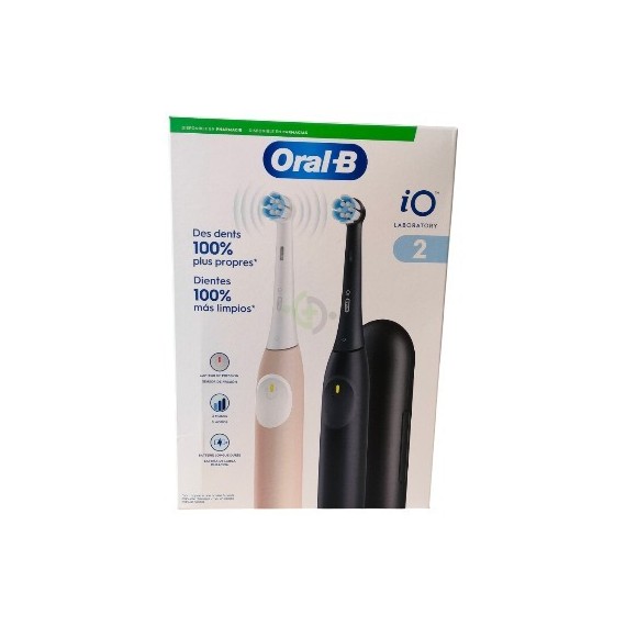 ORAL-B CEPILLO ELECTRICO IO 2 LABORATORY 2 UNIDADES COLOR ROSA NEGRO